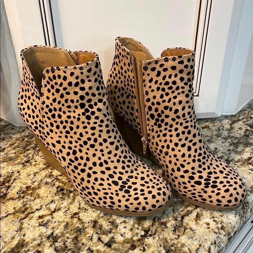 Soda Leopard Print Ankle Boots